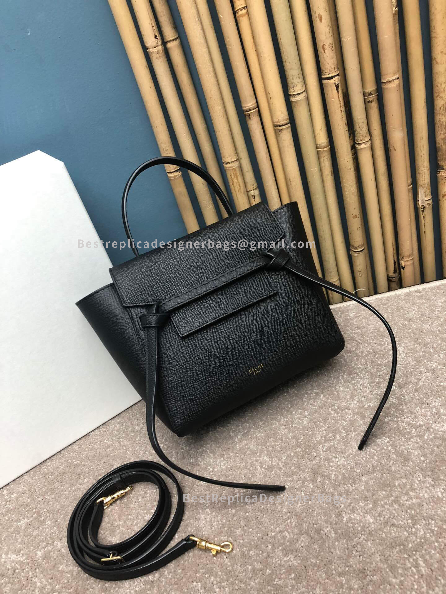 Celine Nano Belt Bag In Black Epsom Calfskin